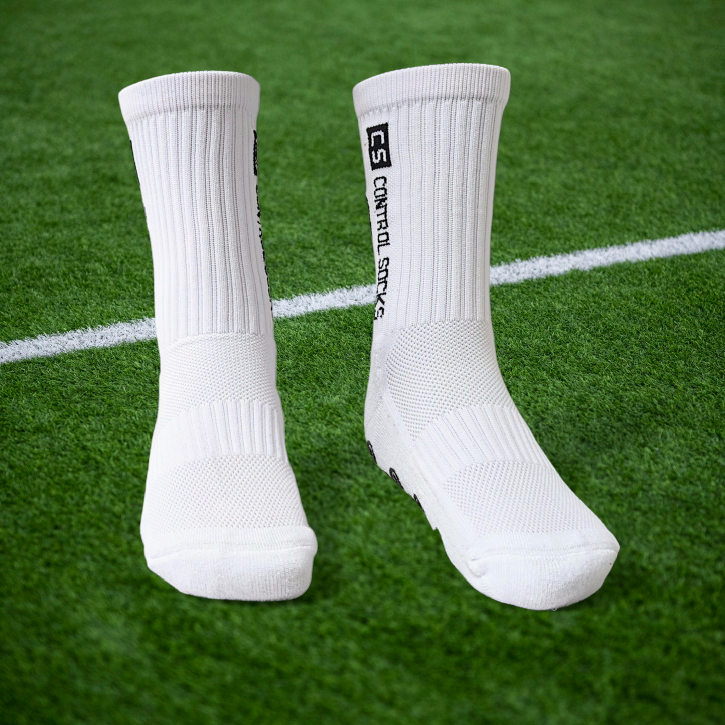 Orginale hvite Control Socks med grip